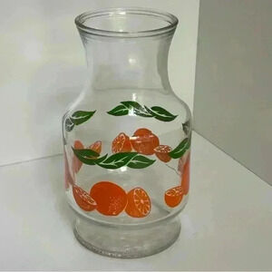Anchor Hocking 1987  large retro style orange juice pitcher